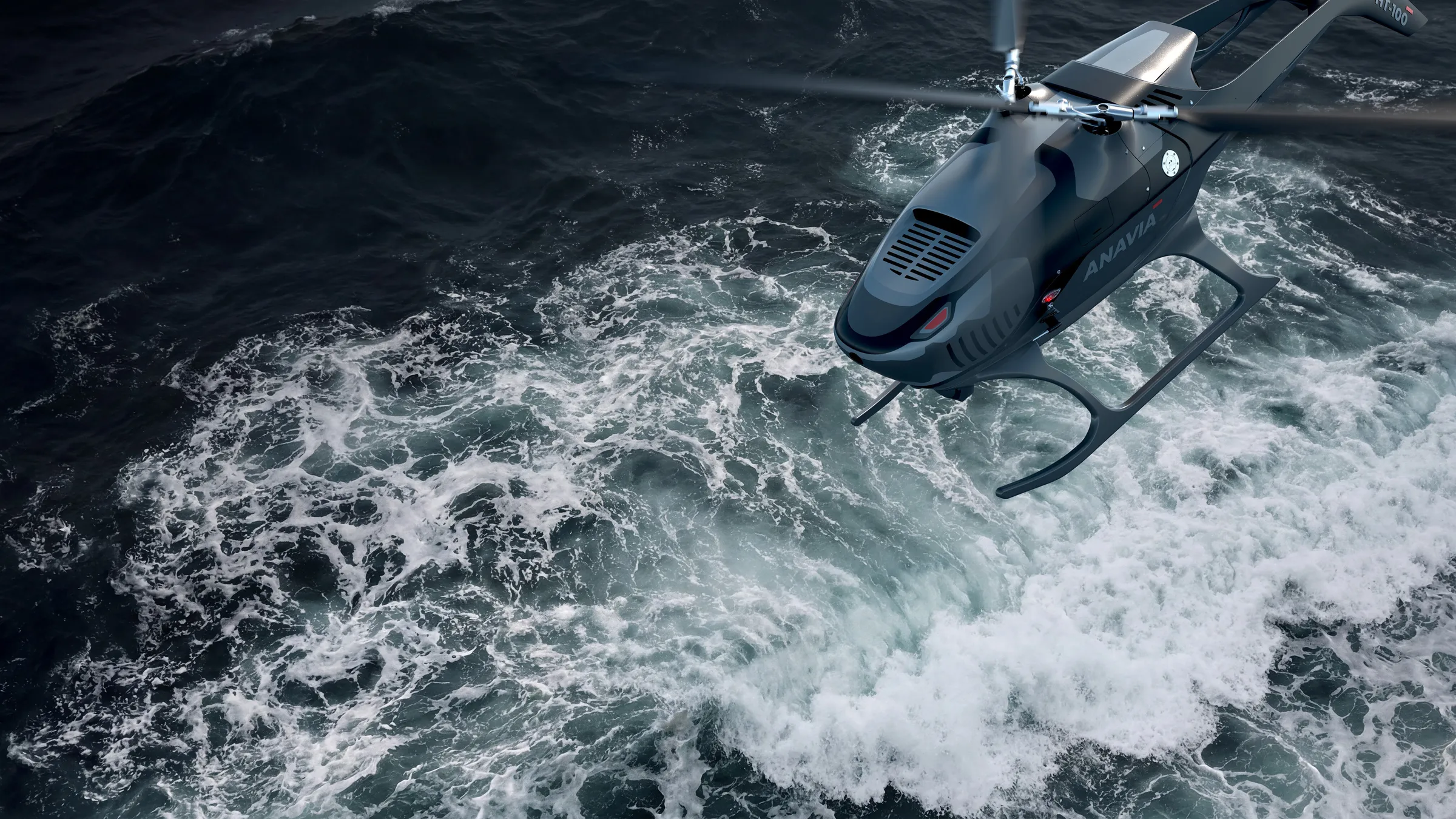 ANAVIA HT-100 Naval landing on ship deck in rough seas
