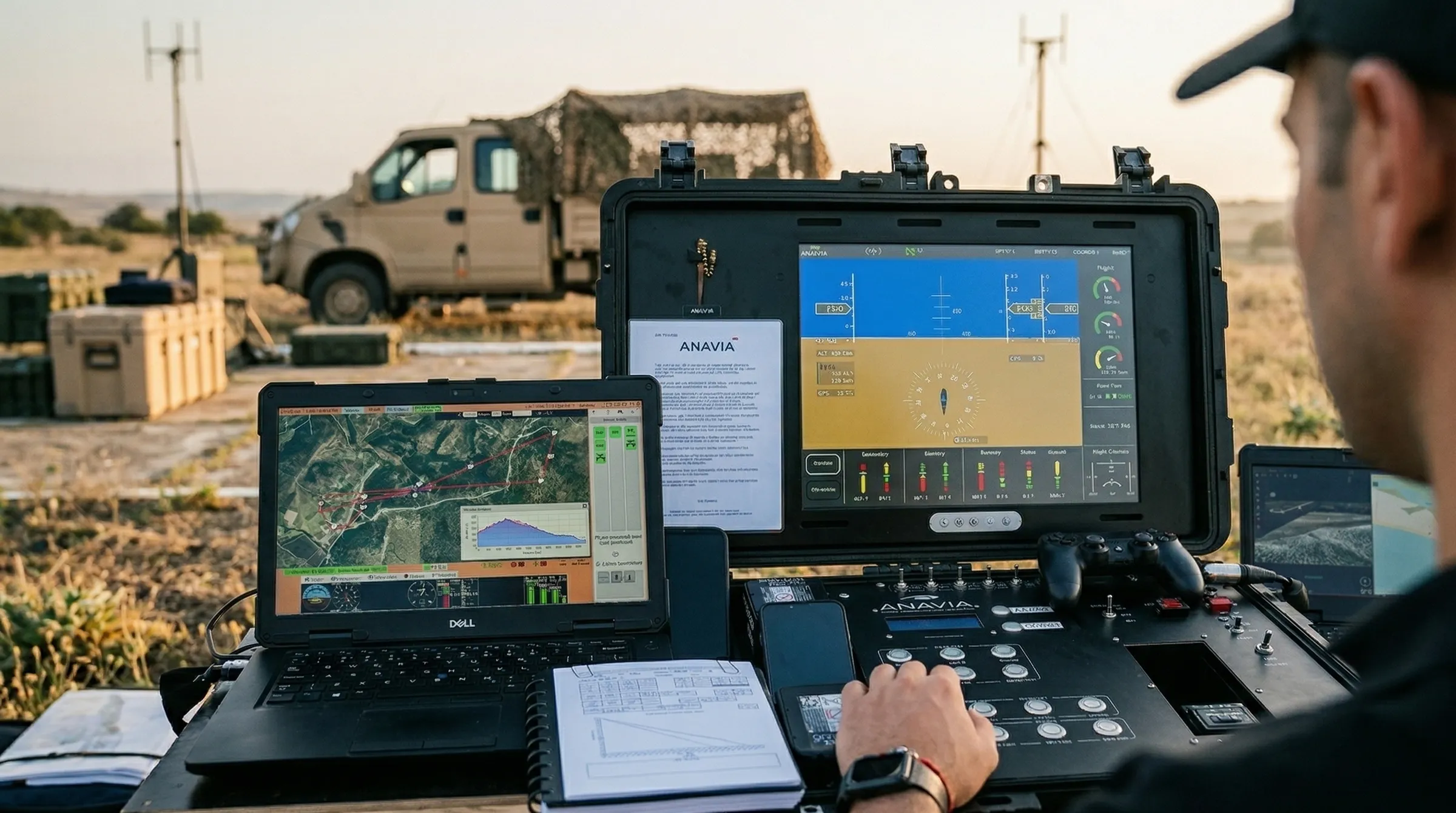 ANAVIA Ground Control Station interface and mission display